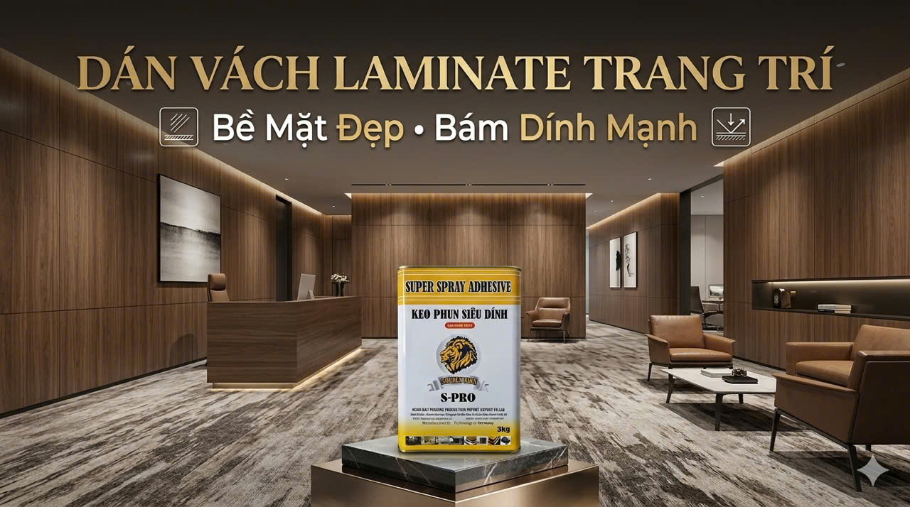 keo phun tấm laminte spro không chứa toluene